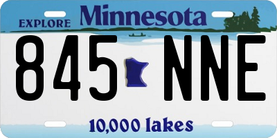 MN license plate 845NNE