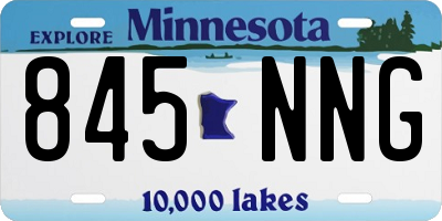 MN license plate 845NNG
