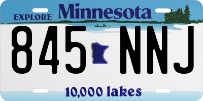 MN license plate 845NNJ