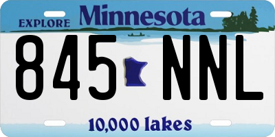 MN license plate 845NNL