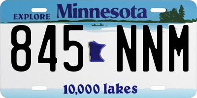 MN license plate 845NNM