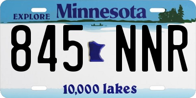 MN license plate 845NNR