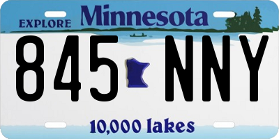 MN license plate 845NNY