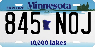 MN license plate 845NOJ