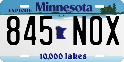 MN license plate 845NOX