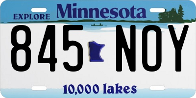 MN license plate 845NOY
