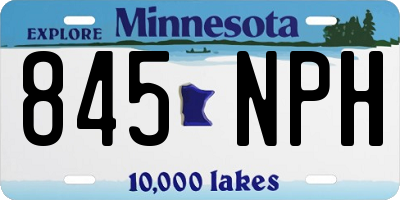 MN license plate 845NPH