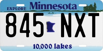 MN license plate 845NXT