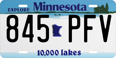 MN license plate 845PFV