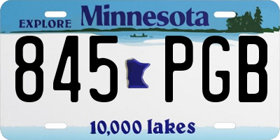 MN license plate 845PGB