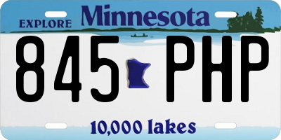 MN license plate 845PHP