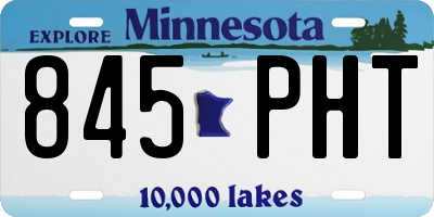 MN license plate 845PHT