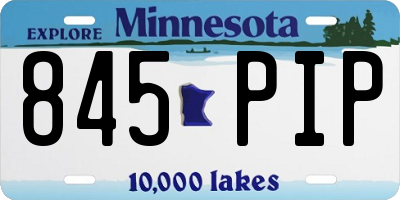 MN license plate 845PIP
