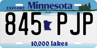 MN license plate 845PJP