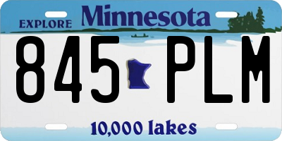 MN license plate 845PLM