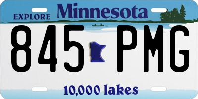 MN license plate 845PMG