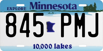 MN license plate 845PMJ