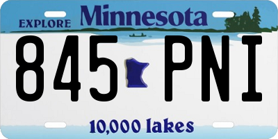 MN license plate 845PNI