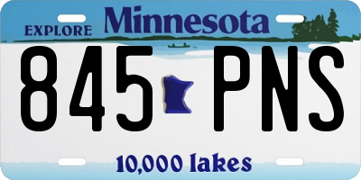 MN license plate 845PNS