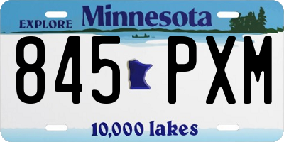 MN license plate 845PXM