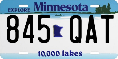 MN license plate 845QAT