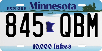 MN license plate 845QBM