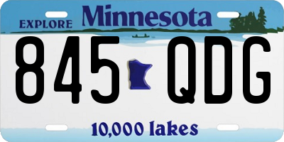 MN license plate 845QDG