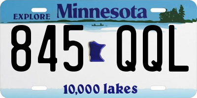 MN license plate 845QQL