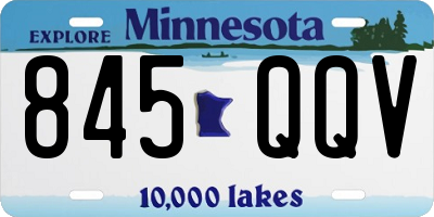 MN license plate 845QQV