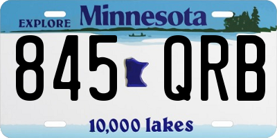 MN license plate 845QRB