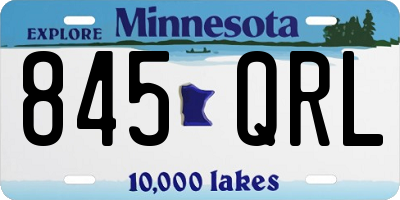 MN license plate 845QRL