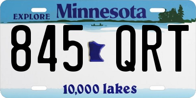 MN license plate 845QRT