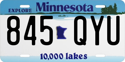 MN license plate 845QYU