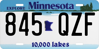 MN license plate 845QZF