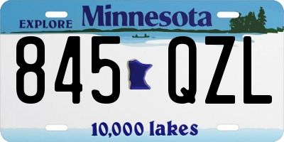 MN license plate 845QZL