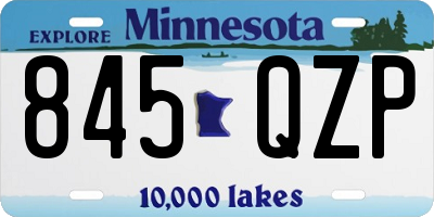 MN license plate 845QZP