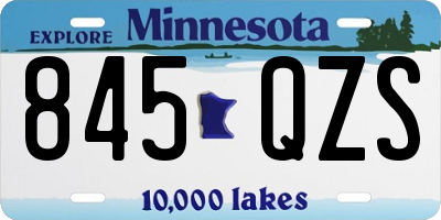 MN license plate 845QZS