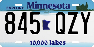 MN license plate 845QZY
