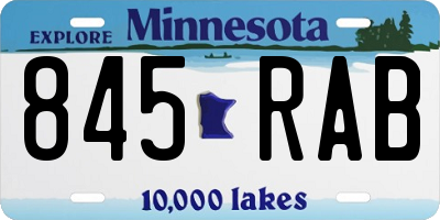 MN license plate 845RAB