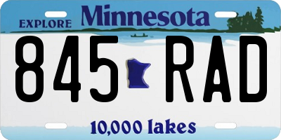 MN license plate 845RAD