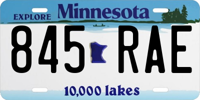 MN license plate 845RAE