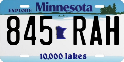 MN license plate 845RAH