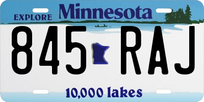 MN license plate 845RAJ