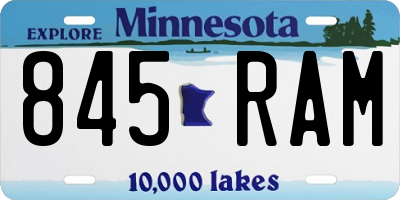 MN license plate 845RAM