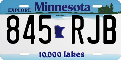 MN license plate 845RJB