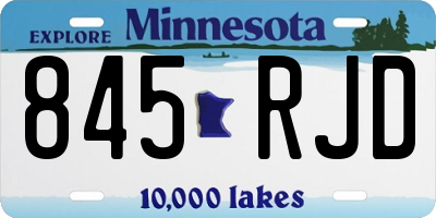 MN license plate 845RJD