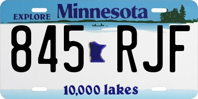 MN license plate 845RJF