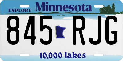 MN license plate 845RJG