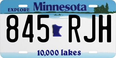 MN license plate 845RJH