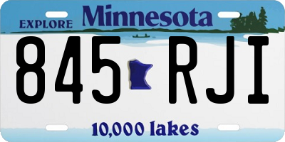 MN license plate 845RJI